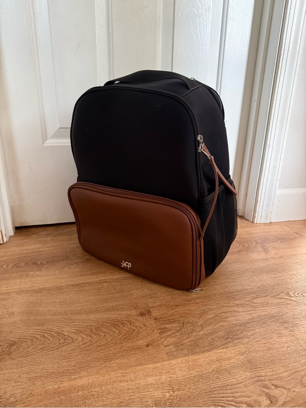 Freshly Picked Black and Brown Backpack Pump Bag Diaper bag